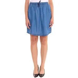 TRUE style Damen Rock mit seitlichen Eingriffstaschen Lyocell-Rock Mini-Rock Sommer-Hose 7835962 Blau - M