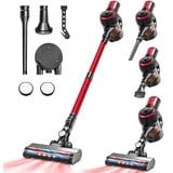 VEGREM Akku Staubsauger 25Kpa, Staubsauger Kabellos 160W mit 2 Saugmodi, LED-Leuchten, Cordless Vacuum Cleaner mit Leistungsanzeige, bis zu 40 Minuten Laufzeit