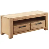 MCA living Silias TV-Lowboard 130 x 52 cm Beige Holzwerkstoff/Massivholz