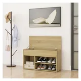 vidaXL Schuhbank 80 x 30 x 45 cm Eiche braun