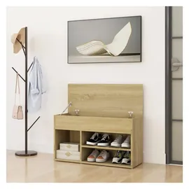 vidaXL Schuhbank 80 x 30 x 45 cm Eiche braun