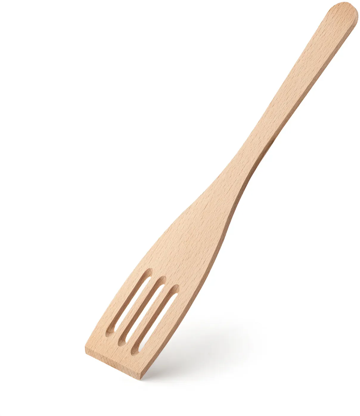 Metrie | Pfana-4028S Holzpfannenwender mit Schlitzen, Buche | 28 cm