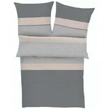 IBENA KOSIE Satin Grau/Beige 155 x 220 cm + 80 x 80 cm