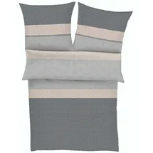 IBENA KOSIE Satin Grau/Beige 155 x 220 cm + 80 x 80 cm