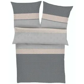 IBENA KOSIE Satin Grau/Beige 155 x 220 cm + 80 x 80 cm
