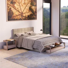 Juskys Boxspringbett Seattle - Malmo-Stoff, - Beige