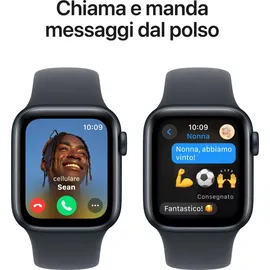 Apple Watch SE 2024 GPS 40 mm Aluminiumgehäuse Mitternacht, Sportarmband Mitternacht M/L