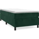 vidaXL Boxspringbett 100 x 200 cm dunkelgrün