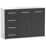 moeblo KOM001 135 x 95 x 45 cm Schwarz