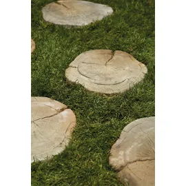 Ehl Trittstein Baumscheibe Holzoptik Natur Ø 25 - 40 cm x 4,5 cm