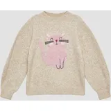 s.Oliver Kuscheliger Loose-Fit-Strickpullover mit Katzen-Artwork - 116/122