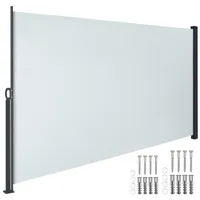 Tectake Seitenmarkise 300 x 180 cm grau Polyester