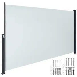 Tectake Seitenmarkise 300 x 180 cm grau Polyester