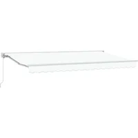 VidaXL Einziehbare Markise Weiß 400x200 cm Stoff