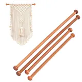 Runde Kleiderstange aus Holz, 4 Stück 9/12 Zoll Holz Kleiderschrank Kleiderstange Holz Nadelstange Hängestange für Schrank Kleiderstange