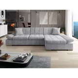 Mirjan24 Ecksofa Malwi Cord mit Schlaffunktion und Bettkasten, mit Regulierbare Armlehnen, L-Form, 278x161 cm, Wohnzimmer, Sofas - Poso 110, Seite: Rechts) montierbar,