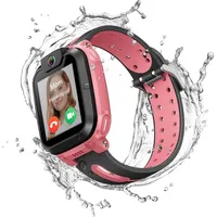 4G Kinder-Smartwatch-Telefon mit langanhaltendem Video-und Telefonanruf, Kinder-GPS-Uhr mit Echtzeit-Ortung und Wasserdichtigkeit IPX8 - Rosa