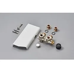 Zehnder Anschluss-Armatur 976031 Mixbetrieb, Blende lang, weiß