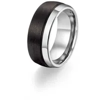 Adam & Eve Trauring Carbon/Titan - Eheringe, Partnerringe "AEC57M" ohne Zirkonia grau 64