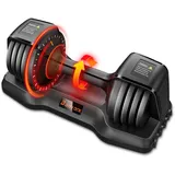 1PC Hanteln Hantelset - Bonvork 5-in-1 Gewichtssets mit Antischlottender Texturen-Griff für Training & Fitness, 1-Sekunden-Einstellbare Gewichte mit Gusseisen (12.5, Kilogramm)