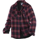 Terrax Workwear Langarmhemd Thermohemd blau|rot 4XL