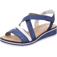Rieker Keilsandalette in blau, Gr.: 38