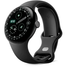 Google Pixel Watch 4 41 mm Aluminiumgehäuse Matte Black/Sportarmband Obsidian
