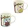 Dekohelden24 Kaffeetasse 0,35 l Bunte Eulen 2 St.