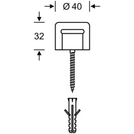 FSB Türstopper Schwarz 3 cm