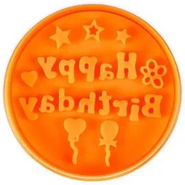 Städter Happy Birthday ø 6,5 cm Orange