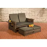 CLP Ancona 5mm Loungesofa braun meliert/athrazit