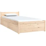 vidaXL Bett mit Schubladen 90 x 200 cm Braun