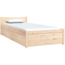 vidaXL Bett mit Schubladen 90 x 200 cm Braun