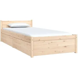 vidaXL Bett mit Schubladen 90 x 200 cm Braun