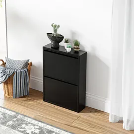 [en.casa] Sokndal 50 x 71 x 15 cm schwarz / schwarz