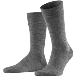 FALKE Herren Socken Multipack - Sensitiv Berlin, Kurzstrumpf, Komfortbund, Uni Grau 39-42 4er Pack (4x1P)