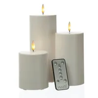 uYuni LED Kerzenset Thea 3 Größen weiß
