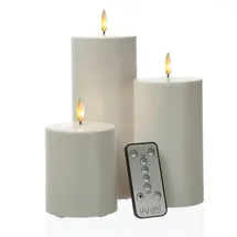 uYuni LED Kerzenset Thea 3 Größen weiß
