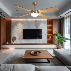 V-Tac Deckenventilator 132 cm Deckenventilator Silber