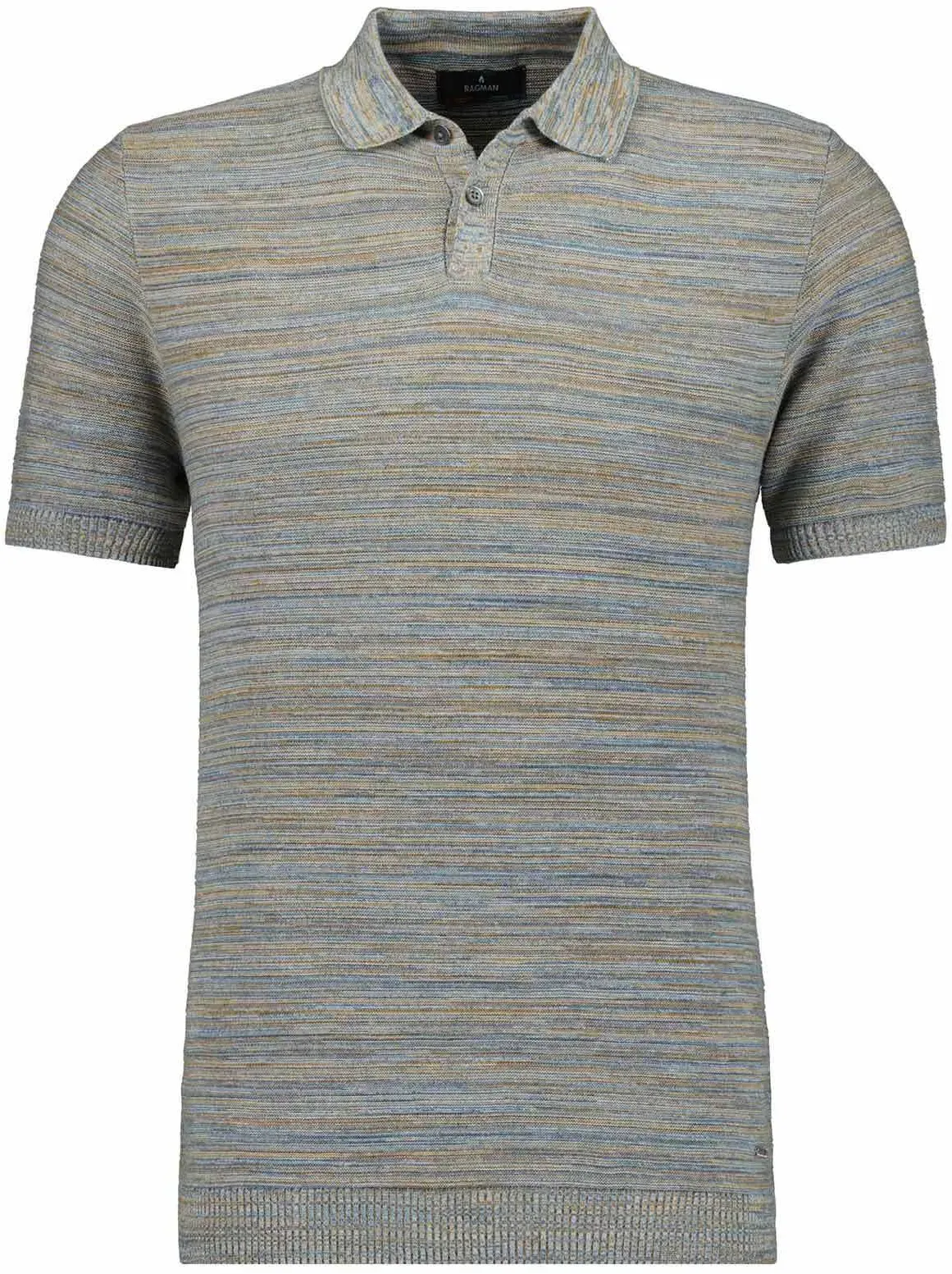 Rundhalspullover RAGMAN, Herren, Gr. 56, blau (hellblau gesteift, 972), Strick, 100% Baumwolle, ohne Ausschnitt, Pullover Rundhalspullover