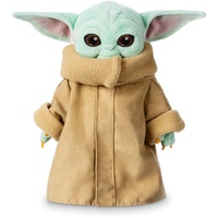 Disney Store Offizielles Grogu Kleines Kuscheltier, Star Wars: The Mandalorian, 25 cm, Plüschfigur mit Gestickten Details, Geeignet ab Geburt