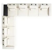 JVmoebel Ecksofa Großes L-Form Relaxsofa - Polstermöbel Couch aus Stoff, Made in Europa weiß