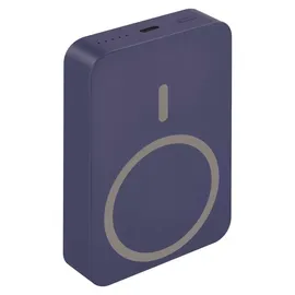 EMOS Powerbank 10 000 mAh WI 1046 mit Magnet - magnetischer externer Akku mit Passthrough und Wireless-Charging USB-C-Ausgang inkl. USB-Datenkabel - für iPhone, Smartphone, Tablet - blau