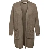 ONLY CARMAKOMA CARJADE Strickjacke Braun XL