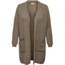 ONLY CARMAKOMA CARJADE Strickjacke Braun XL