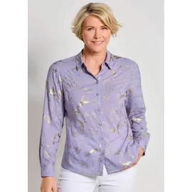 GOLDNER Druckbluse mit schimmerndem Print Lila 38