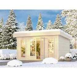 Karibu Gartenhaus North - 38 mm mit erhöhter Schneelast (300 kg/m2) naturbelassen