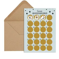 Nastami Postkarte zum RUBBELN Adventskalender zum RUBBELN (Fitness Männer)