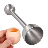 Edelstahl Eierknacker Topper - Eierknacker Topper Edelstahl | Gekochter Eierschneider, Eierköpfer Cutter, Zeitsparender gekochter Eieröffner, Eierschalenbrecher für gekochte Eier Untergekochte Eier
