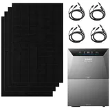 Anker Balkonkraftwerk Anker Solix 2000W PV Komplettset mit Solarbank 4 E5000 Pro, 2500 W, (Set, Erweiterbar auf bis zu 30 kWh, Ohne/Mit BP5000 Erweiterungsakku), IP66, Plug und Play schwarz